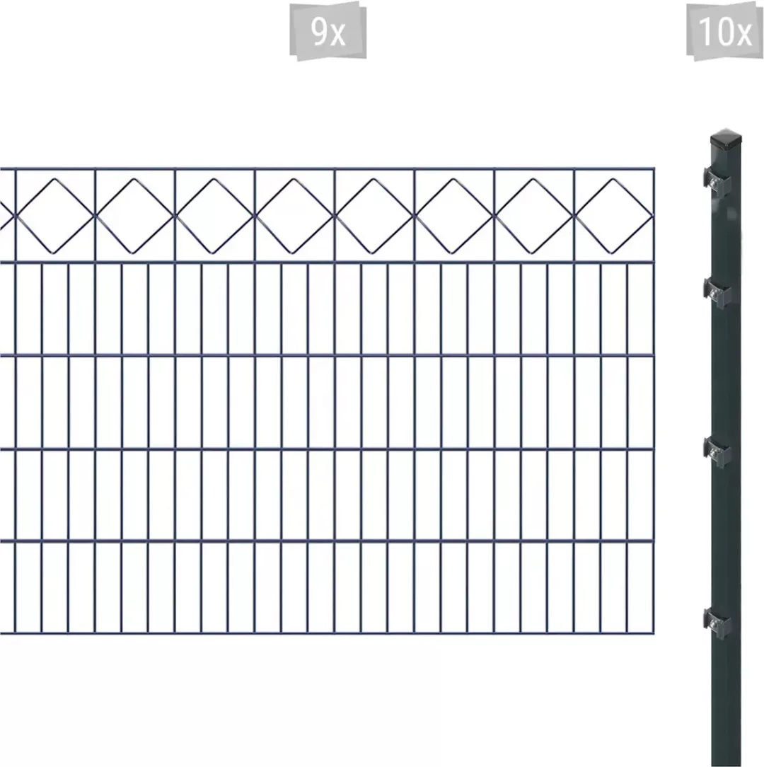 Arvotec Doppelstabmattenzaun "ESSENTIAL 100 zum Einbetonieren "Karo" mit Zi günstig online kaufen