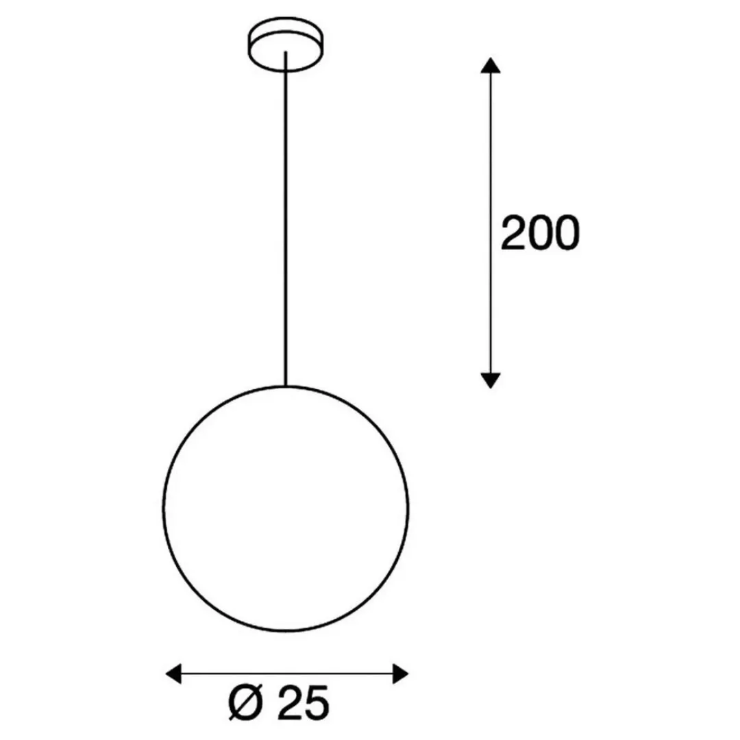 Harmonische Pendelleuchte Rotoball 25 in weiß / silbergrau,  Ø 250 mm günstig online kaufen