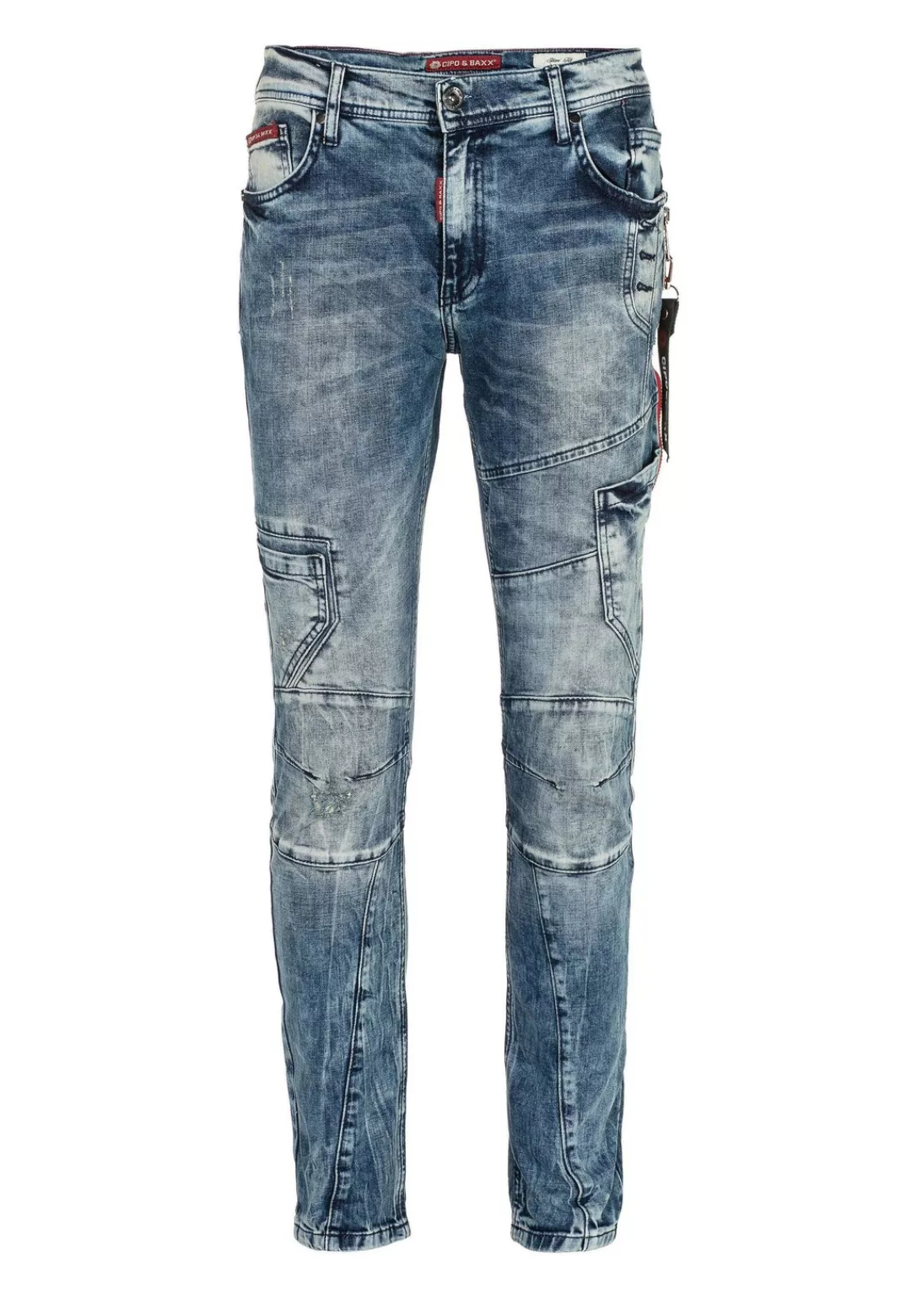 Cipo & Baxx Slim-fit-Jeans "Jeans", mit Zierstichen und Taschendetails, CD- günstig online kaufen