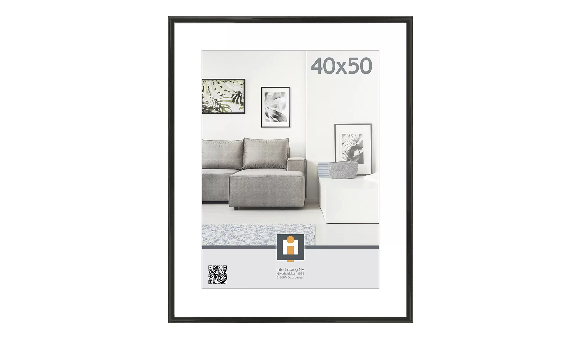 Kunststoffrahmen 40x50 cm - schwarz - Glas - 41 cm - 51 cm - 1,8 cm - Scont günstig online kaufen