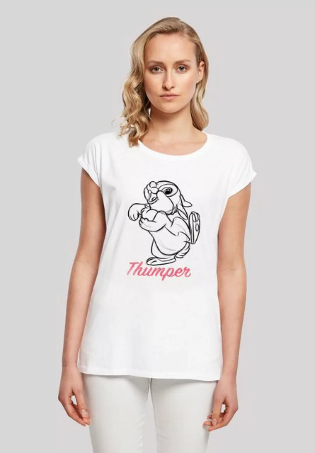 F4NT4STIC T-Shirt Bambi Klopfer Line Zeichnung Print günstig online kaufen