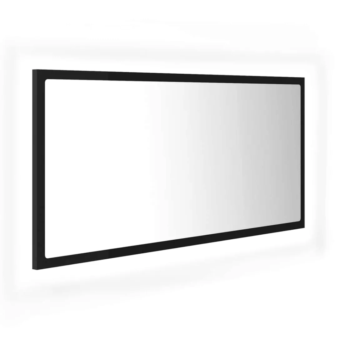 Led-badspiegel Schwarz 90x8,5x37 Cm Spanplatte günstig online kaufen