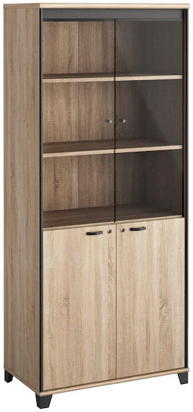 Gami Aktenschrank "MAMBO", 2 Holztüren, 2 Glastüren günstig online kaufen