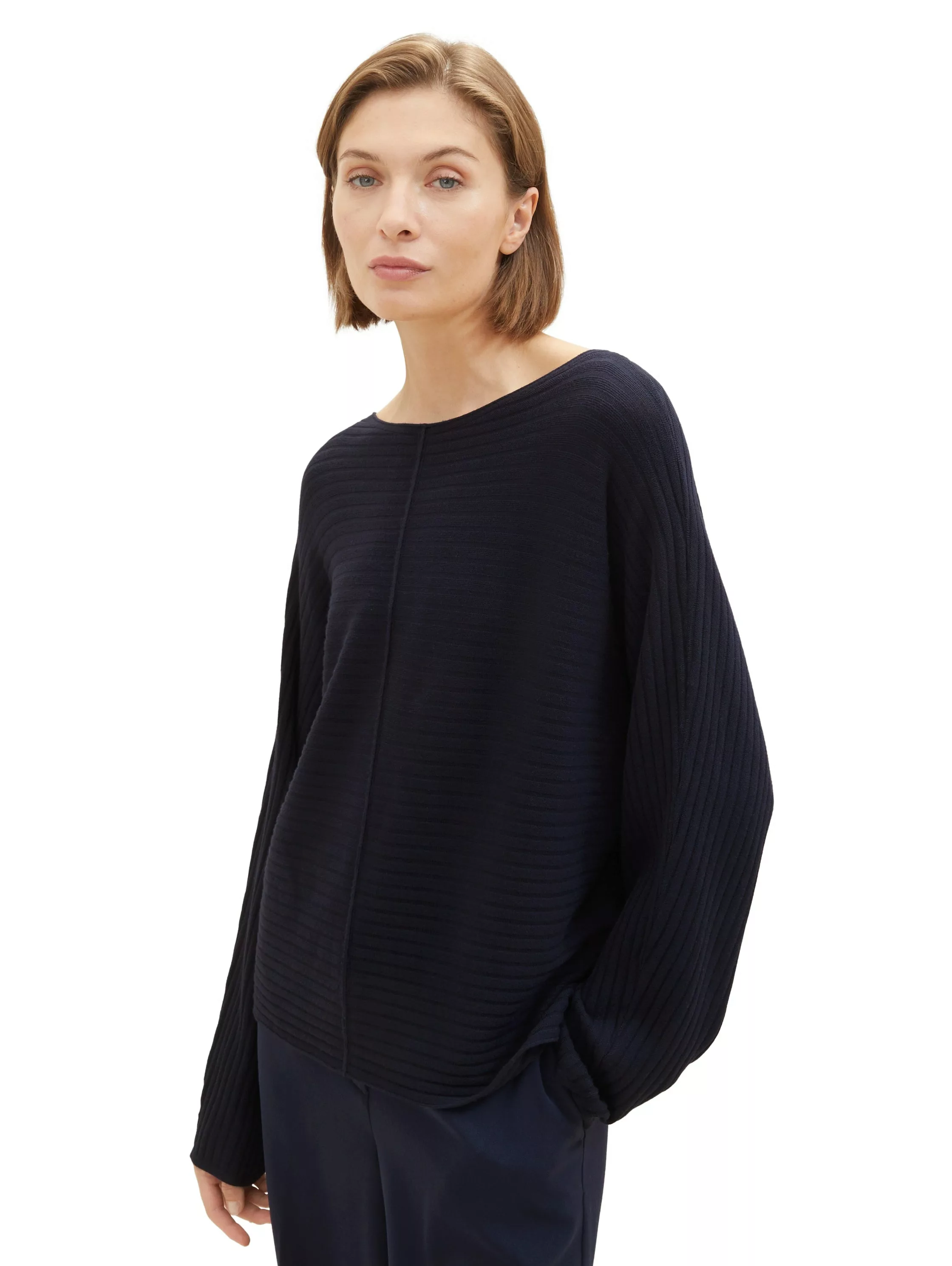 Tom Tailor Damen Pullover STRUCTURED BATWING - Regular Fit günstig online kaufen