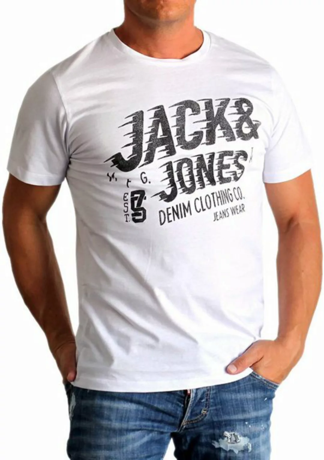 Jack & Jones Print-Shirt Regular Fit T-Shirt mit Rundhalsausschnitt günstig online kaufen