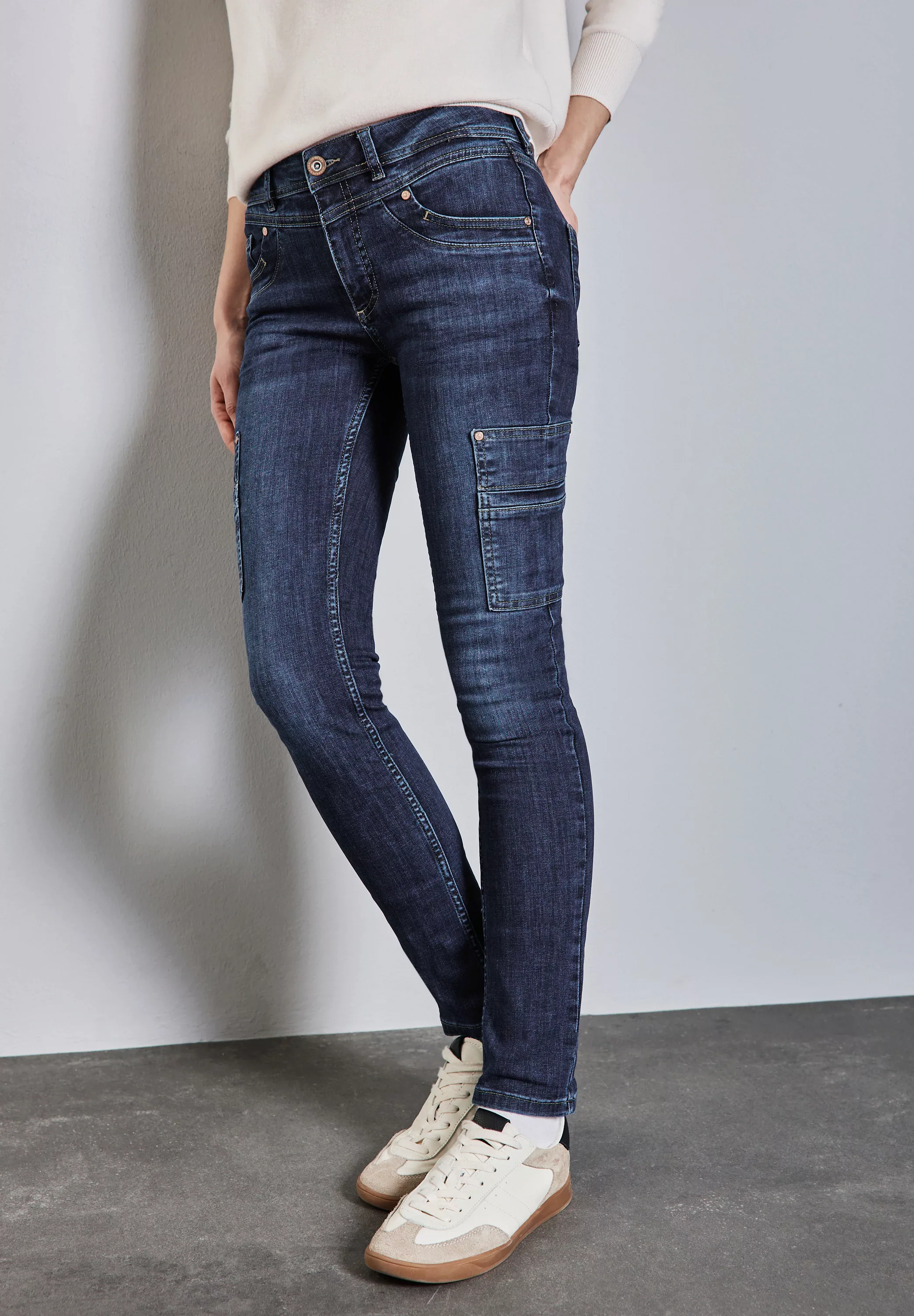 STREET ONE Regular-fit-Jeans YORK mit Cargo-Look Taschen günstig online kaufen