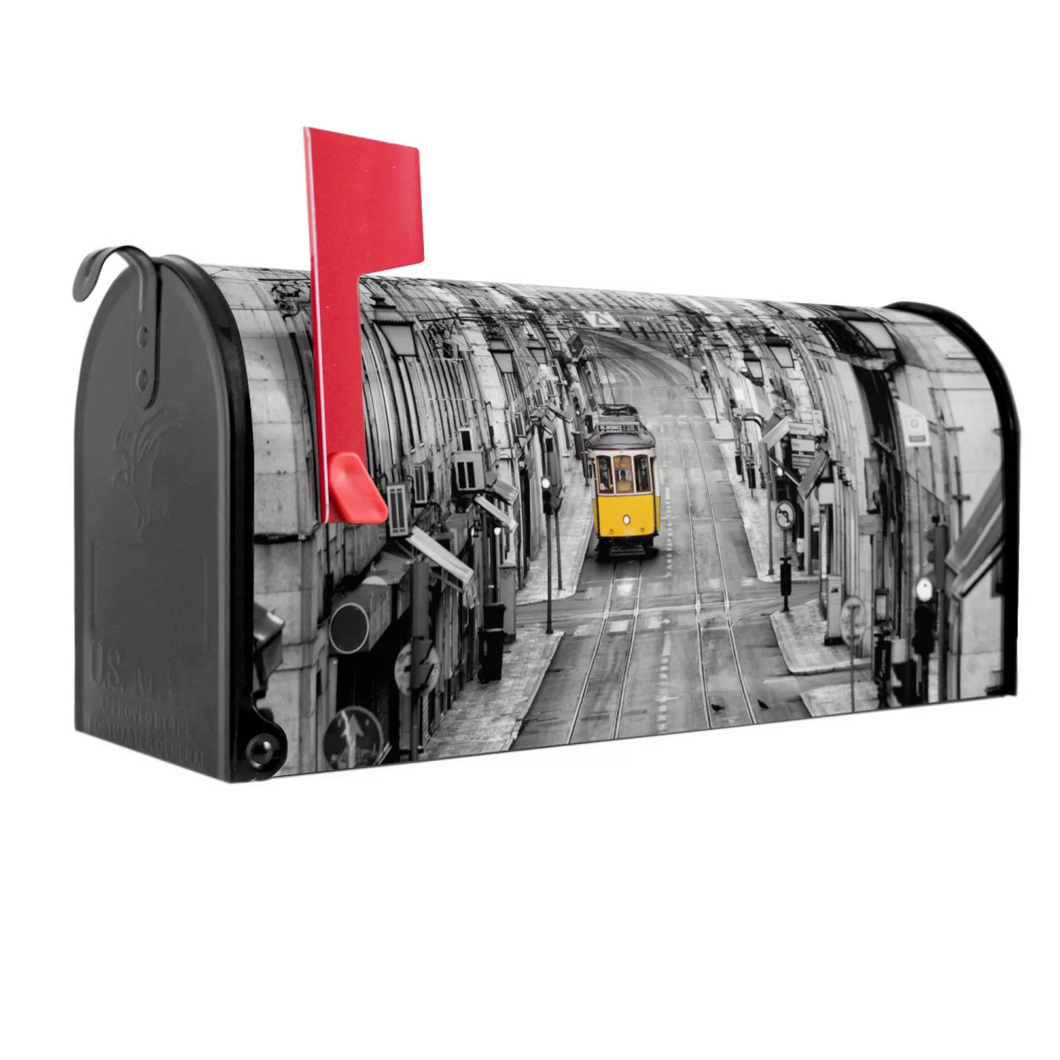 Banjado Amerikanischer Briefkasten Schwarz 48x22x16cm US Mailbox Letterbox günstig online kaufen