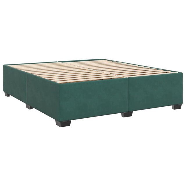 vidaXL Bett Bettgestell ohne Matratze Dunkelgrün 180x200 cm Samt günstig online kaufen