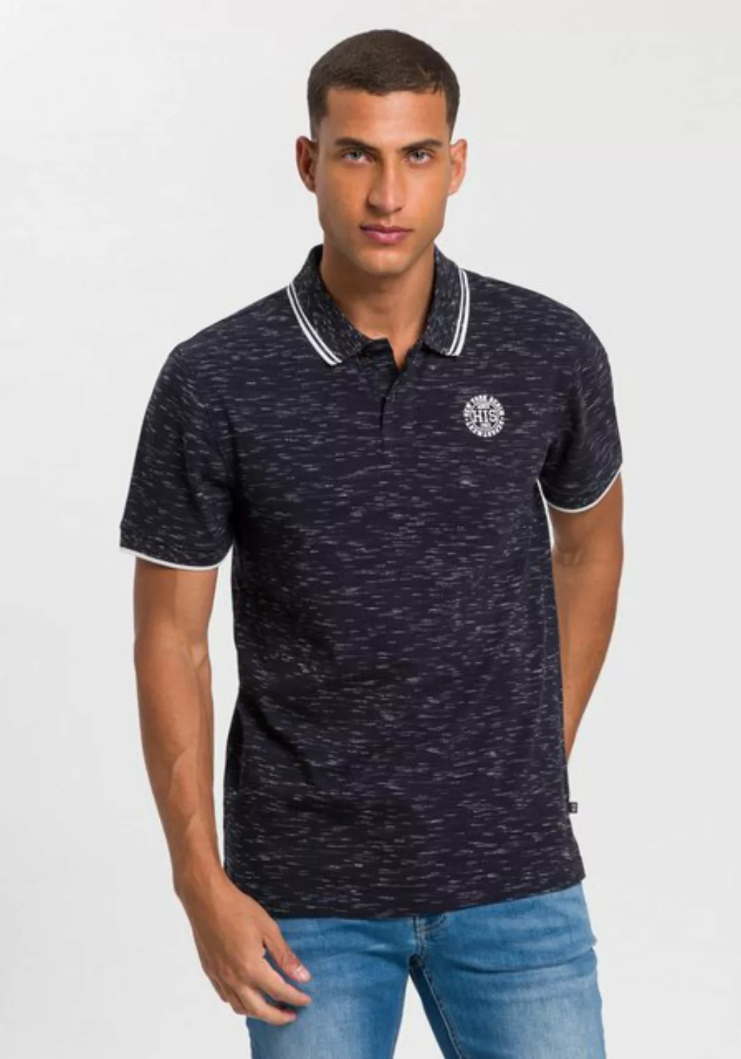 H.I.S Poloshirt, kurzärmelig, schmal geschnitten, mit Polokragen günstig online kaufen