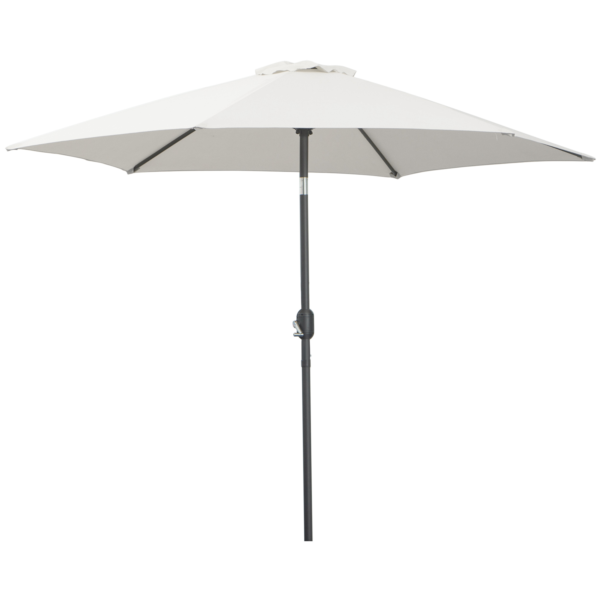 Outsunny Knickschirm Sonnenschirm Gartenschirm mit Handkurbel 2,6 m Alu Pol günstig online kaufen