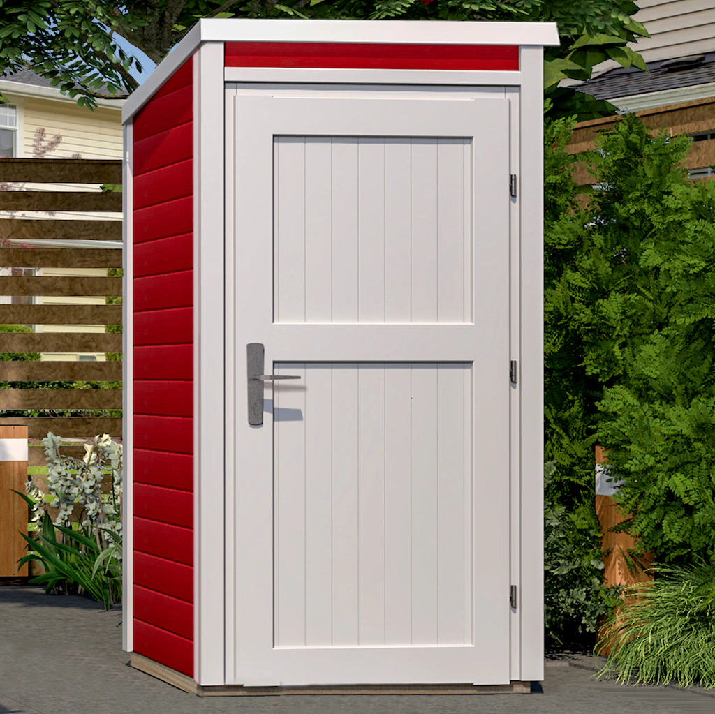 weka Garten-Geräteschrank, BxTxH: 97x100x200,5 cm, rot-naturfarben günstig online kaufen