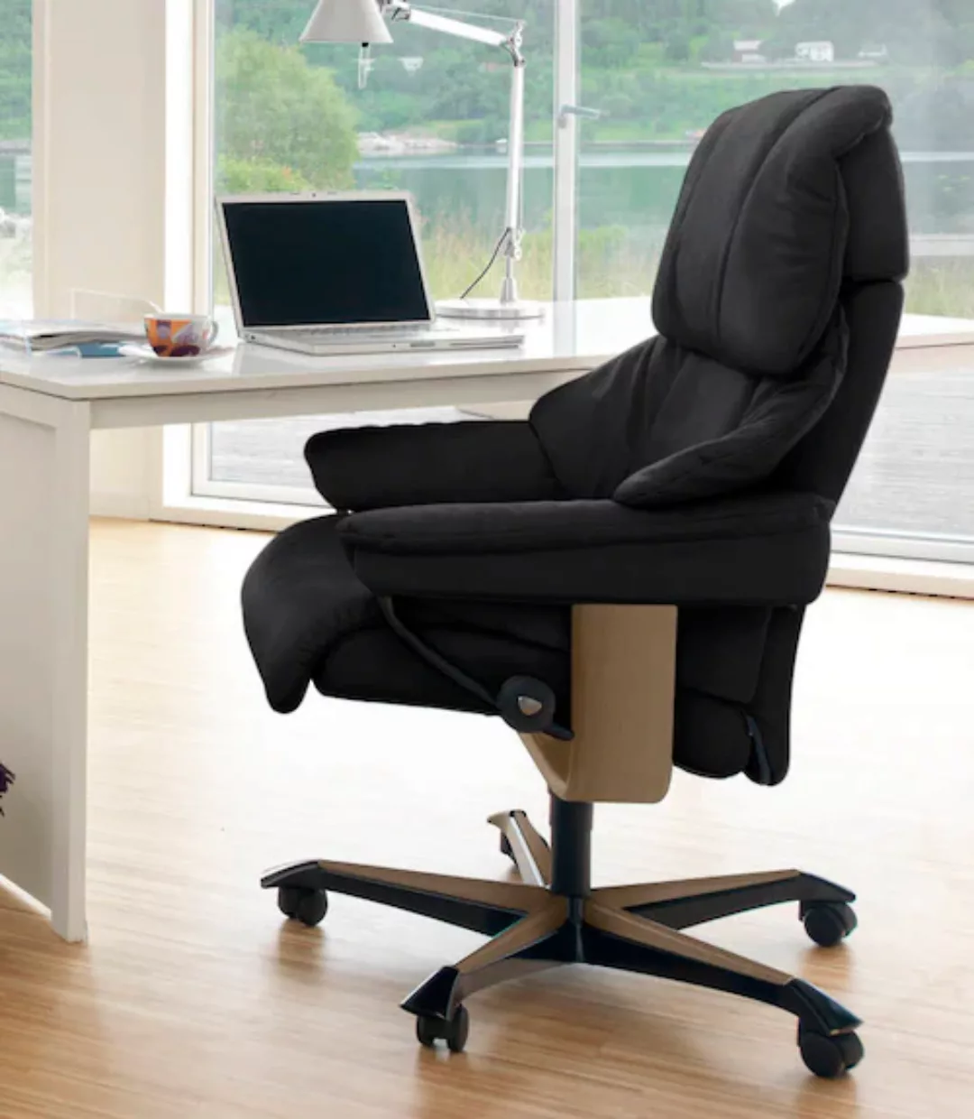 Stressless Relaxsessel "Reno", mit Home Office Base, Größe M, Gestell Eiche günstig online kaufen