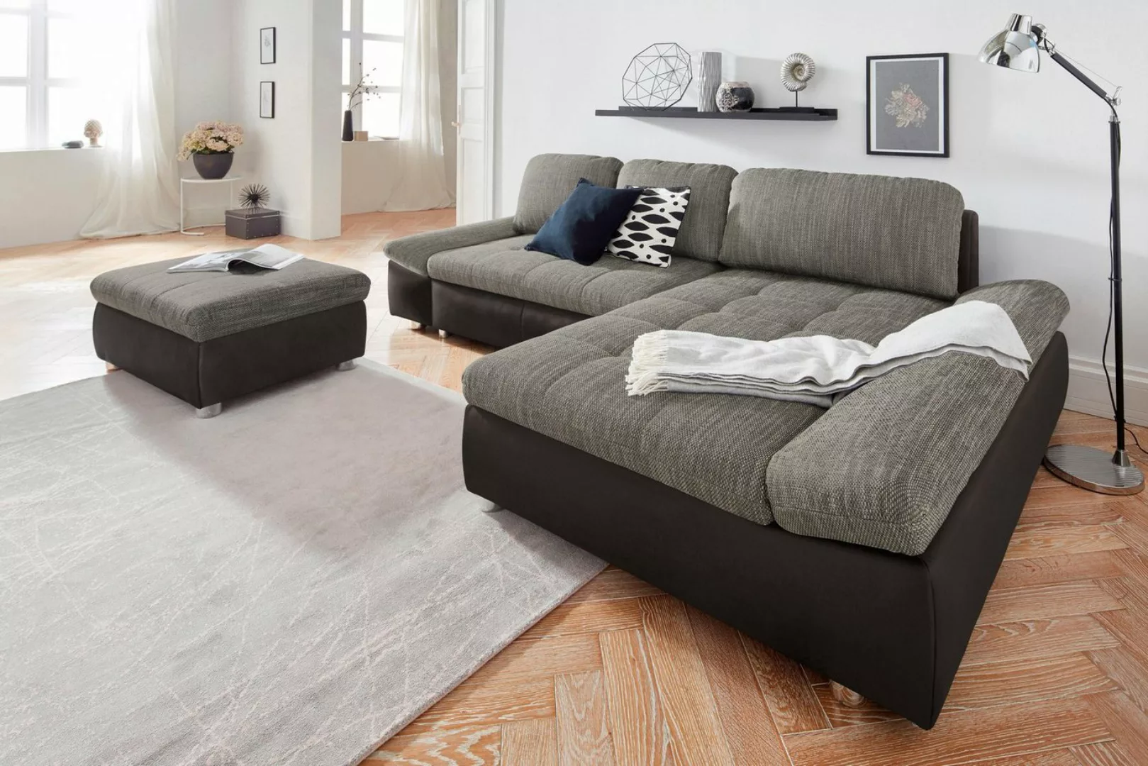 sit&more Ecksofa »Bergamo L-Form«, wahlweise mit Bettfunktion, Bettkasten u günstig online kaufen