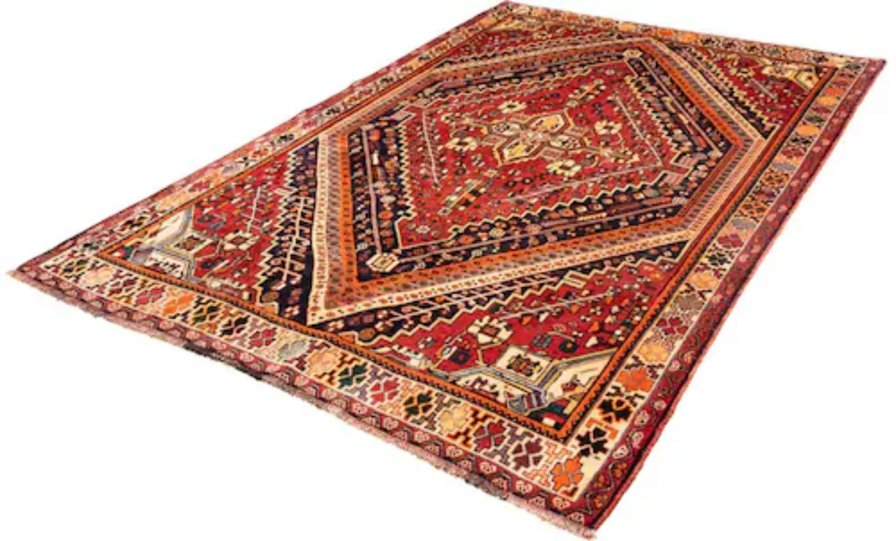 morgenland Wollteppich »Shiraz Medaillon 248 x 160 cm«, rechteckig, Unikat günstig online kaufen