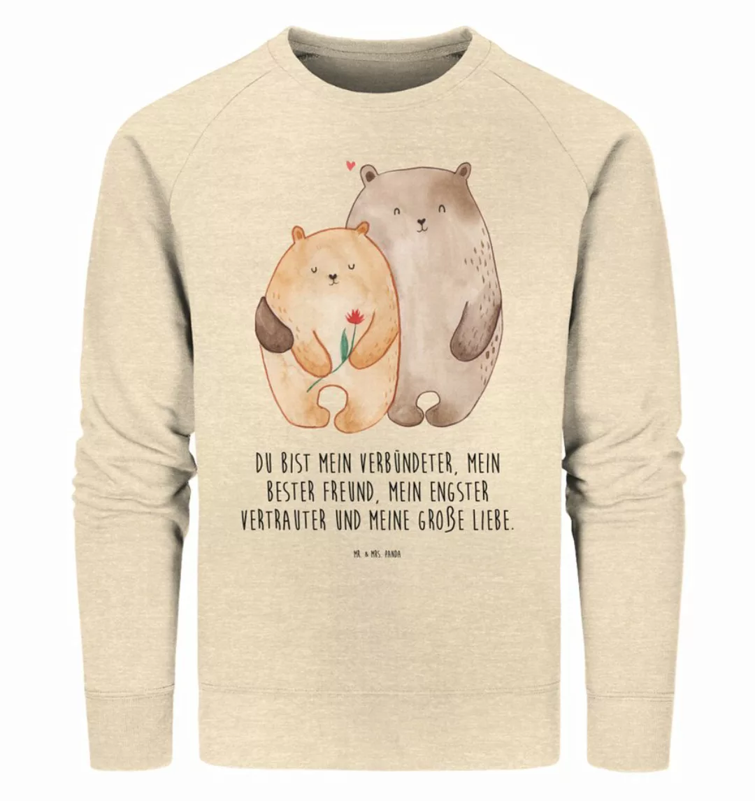 Mr. & Mrs. Panda Longpullover Größe L Bären Liebe - Natural Raw - Geschenk, günstig online kaufen