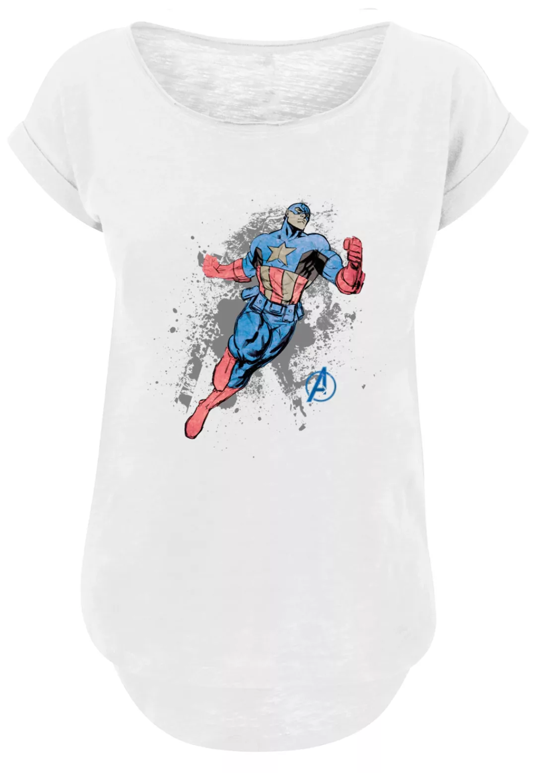 F4NT4STIC T-Shirt "Marvel Avengers Captain America Splash", Damen,Premium M günstig online kaufen