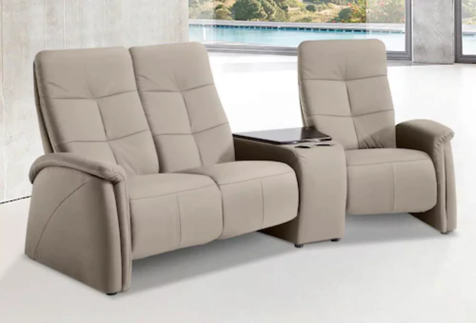 exxpo - sofa fashion 3-Sitzer Tivoli, Kinosofa mit Tischablage und Stauraum günstig online kaufen