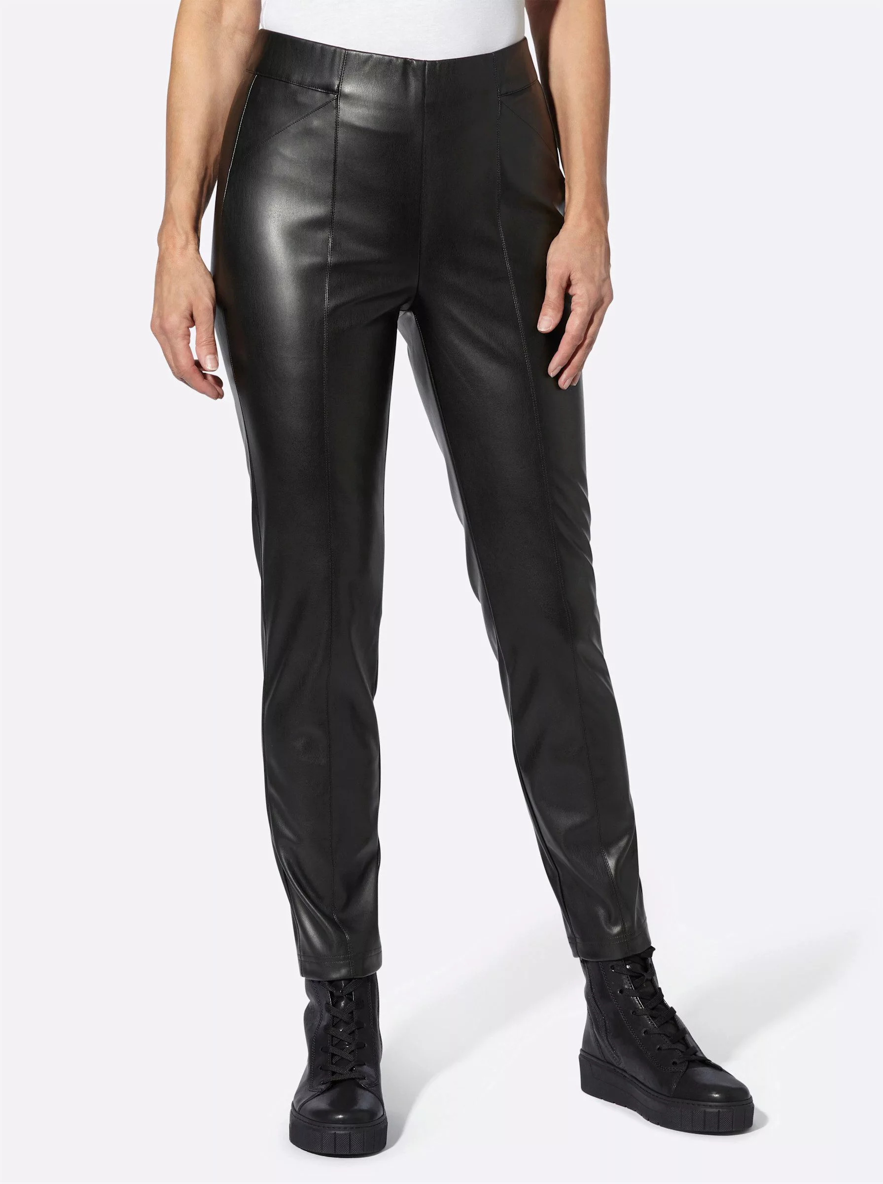 Witt Jerseyhose Lederimitathose Länge ca. 71 günstig online kaufen