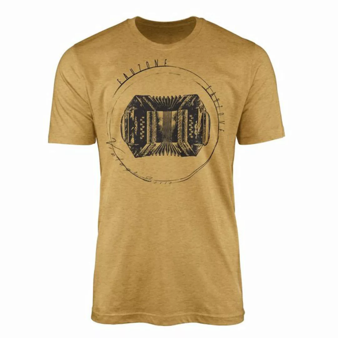 Sinus Art T-Shirt Vintage Herren T-Shirt Ziehharmonika günstig online kaufen