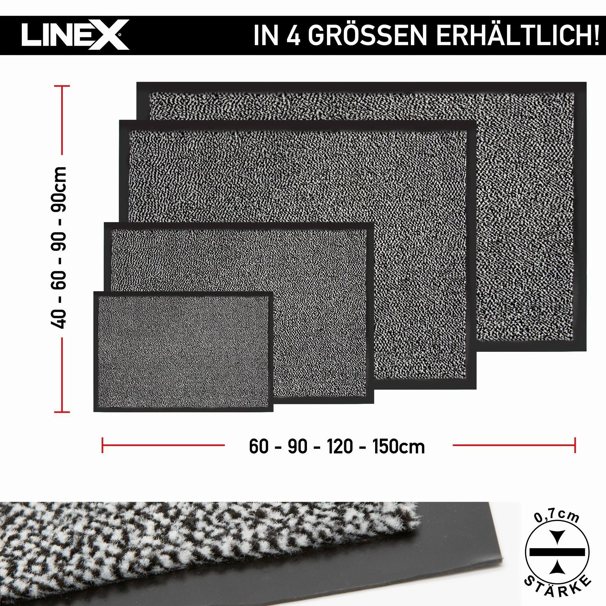 Linex Fußmatte rutschfest Schutzfangmatte, waschbar Eingangsmatte, günstig online kaufen
