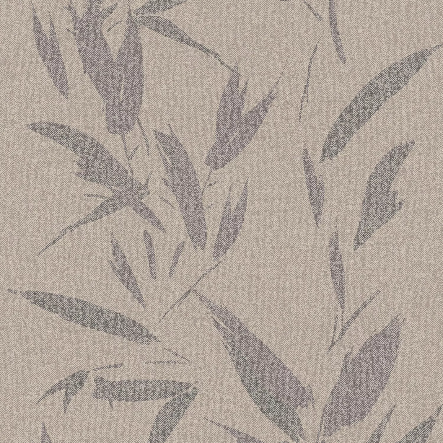Bricoflor Vlies Bambustapete Beige Grau Bambusblätter Tapete Modern für Bad günstig online kaufen