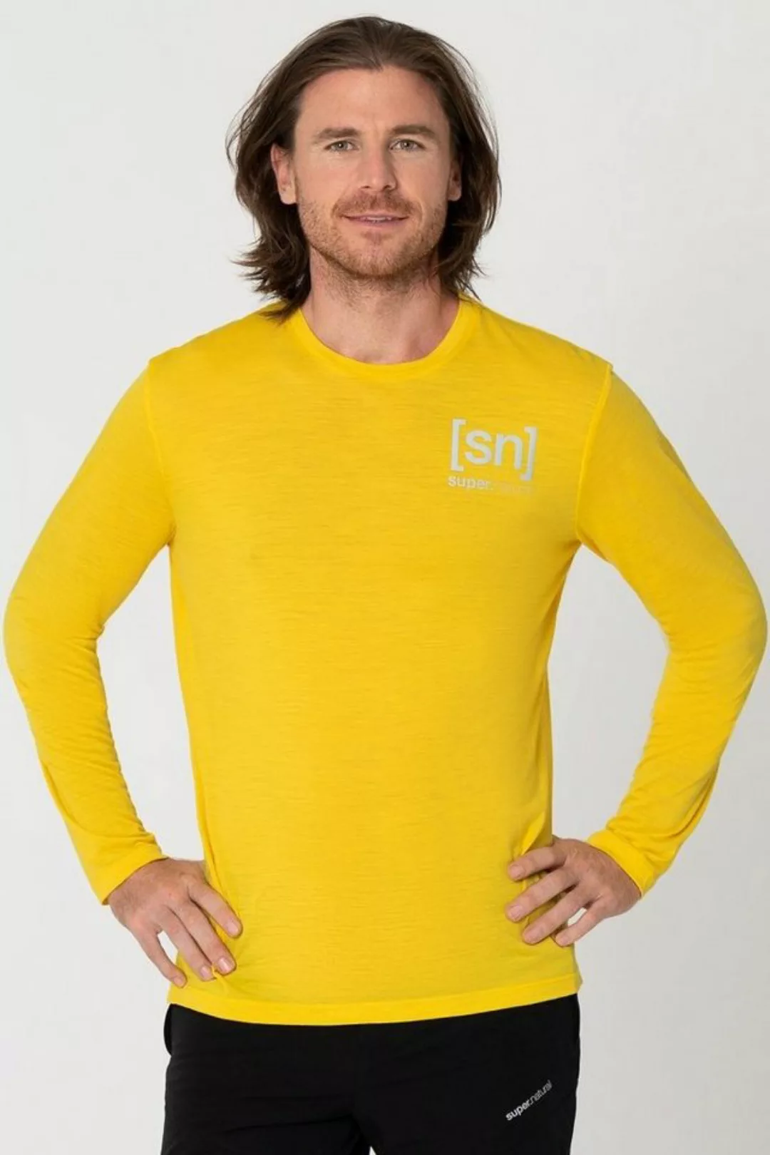 SUPER.NATURAL Langarmshirt Merino Longsleeve M ACTIVE LS Hohe Sichtbarkeit günstig online kaufen