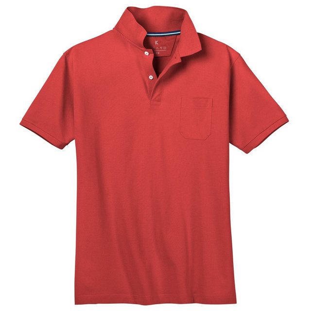 Kitaro Poloshirt Übergrößen Basic Piqué Poloshirt rot Kitaro günstig online kaufen