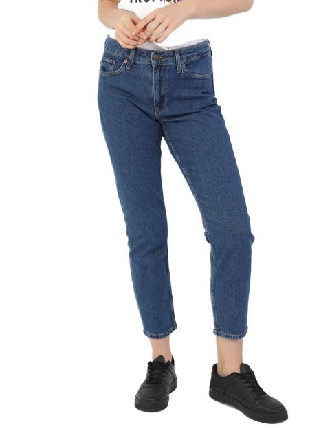 Colins Girlfriend-Jeans Blaue Damen-Jeanshose mit mittlerer Taille, schmal günstig online kaufen