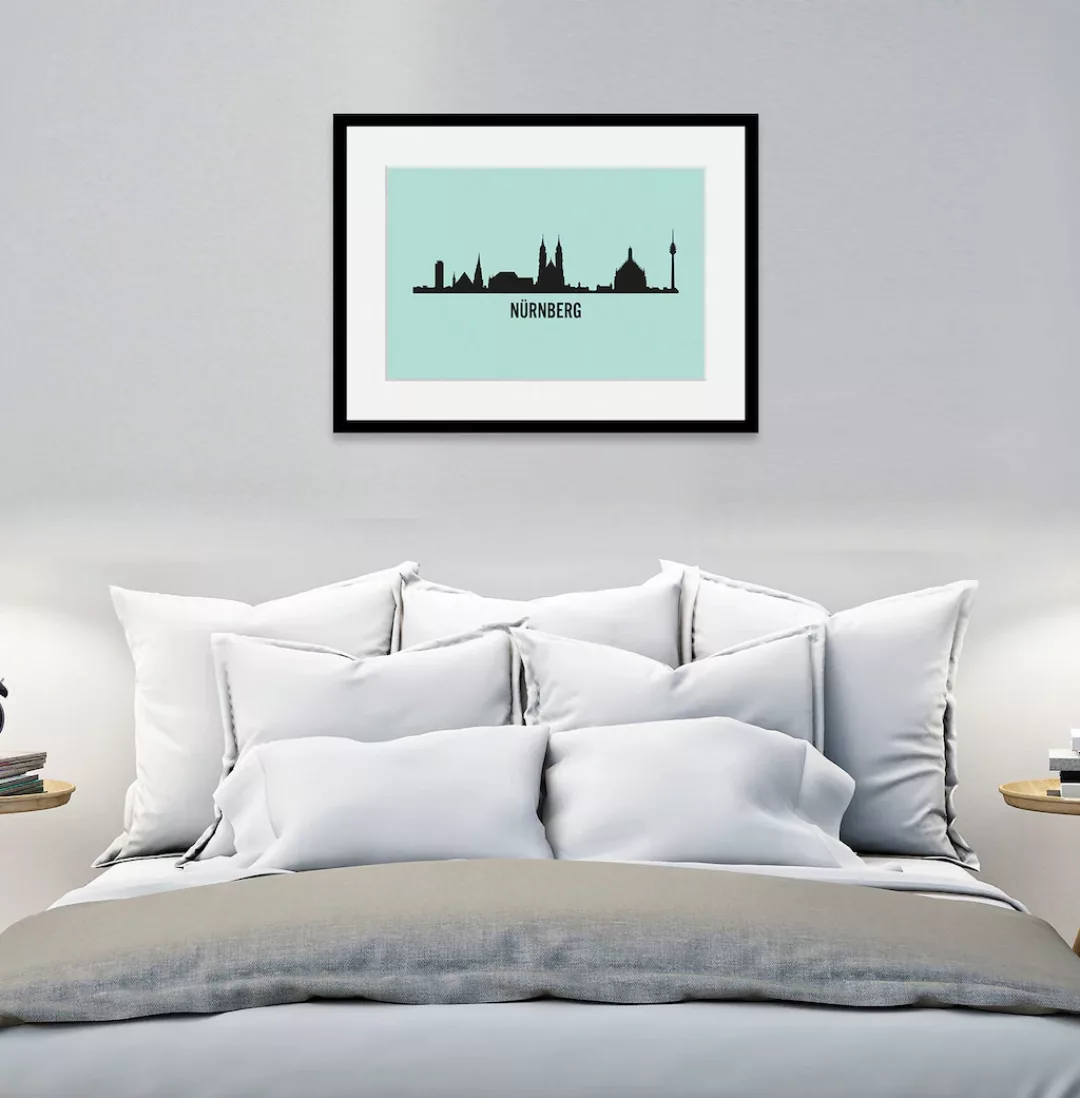 queence Bild "Nürnberg Skyline", Städte-Stadt-Deutschland-Gebäude-Nürnberg, günstig online kaufen