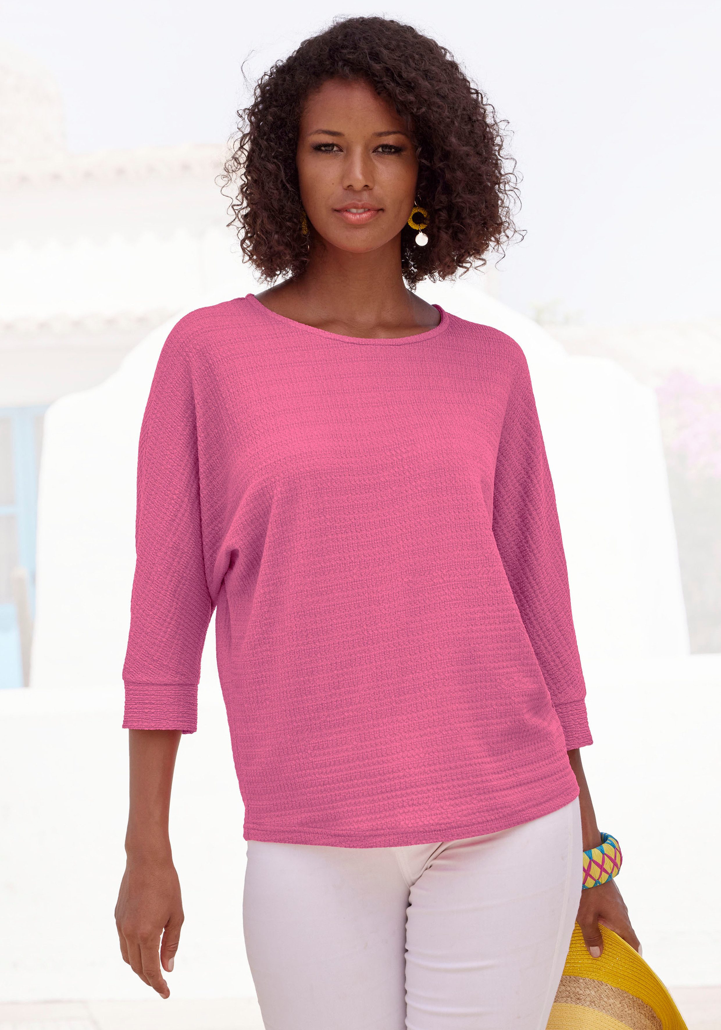 Vivance 3/4-Arm-Shirt "aus bügelfreier Crêpe-Qualität" günstig online kaufen