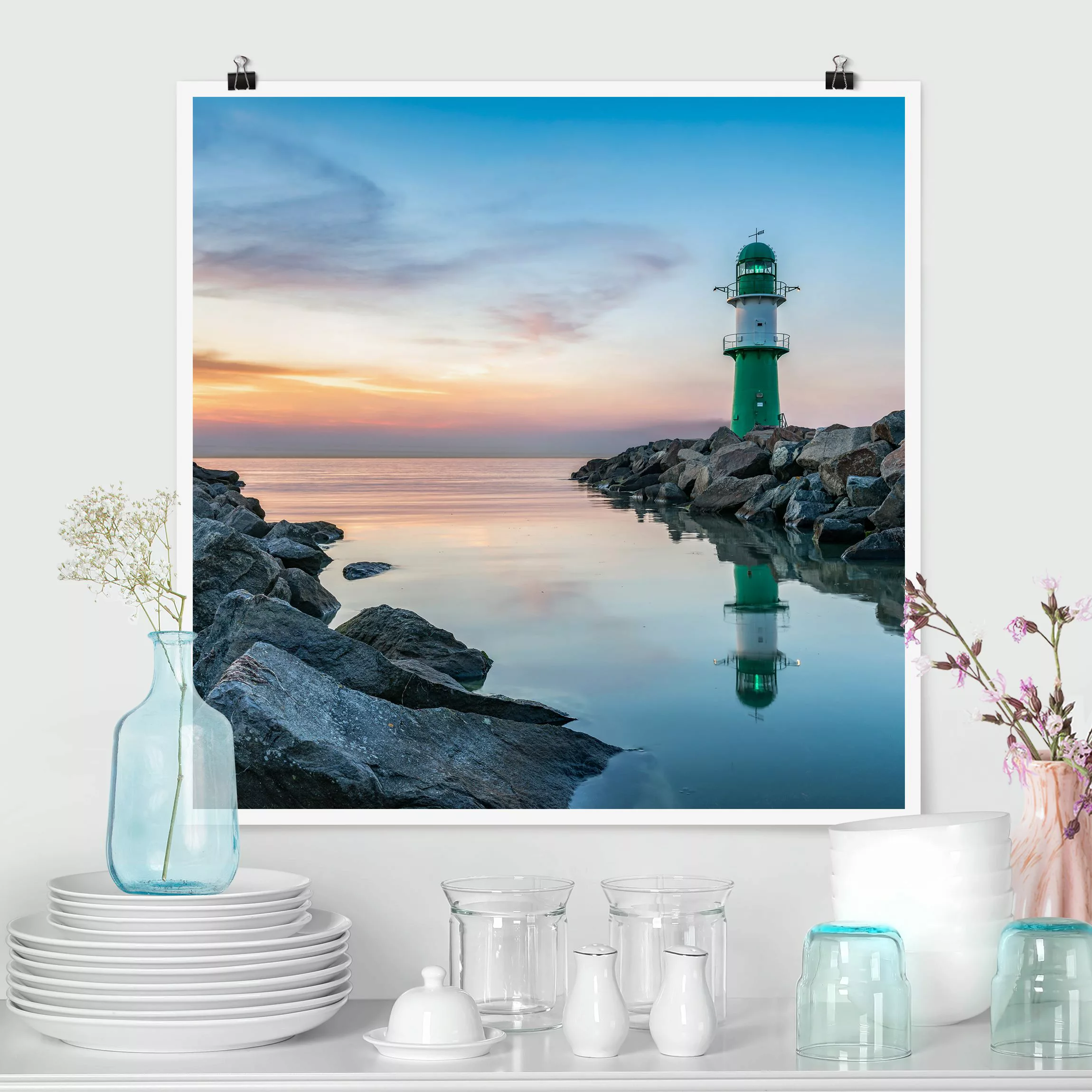 Poster Sunset at the Lighthouse günstig online kaufen