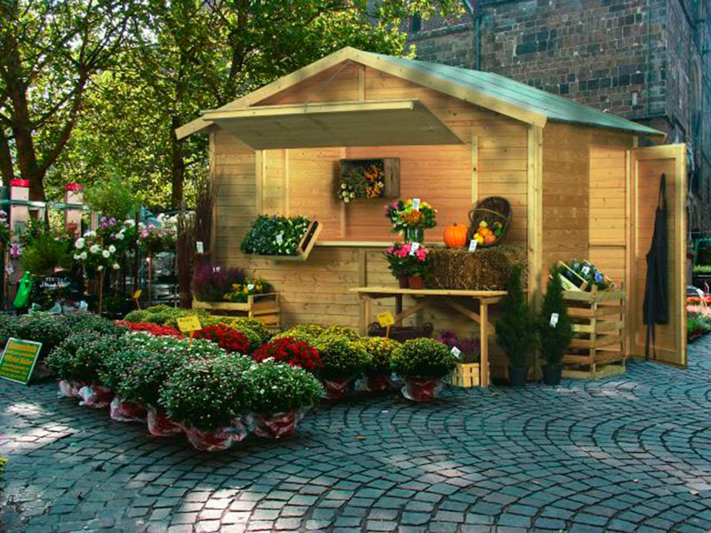 Karibu Gartenhaus "Verkaufshaus 2 naturbelassen", aus hochwertiger nordisch günstig online kaufen