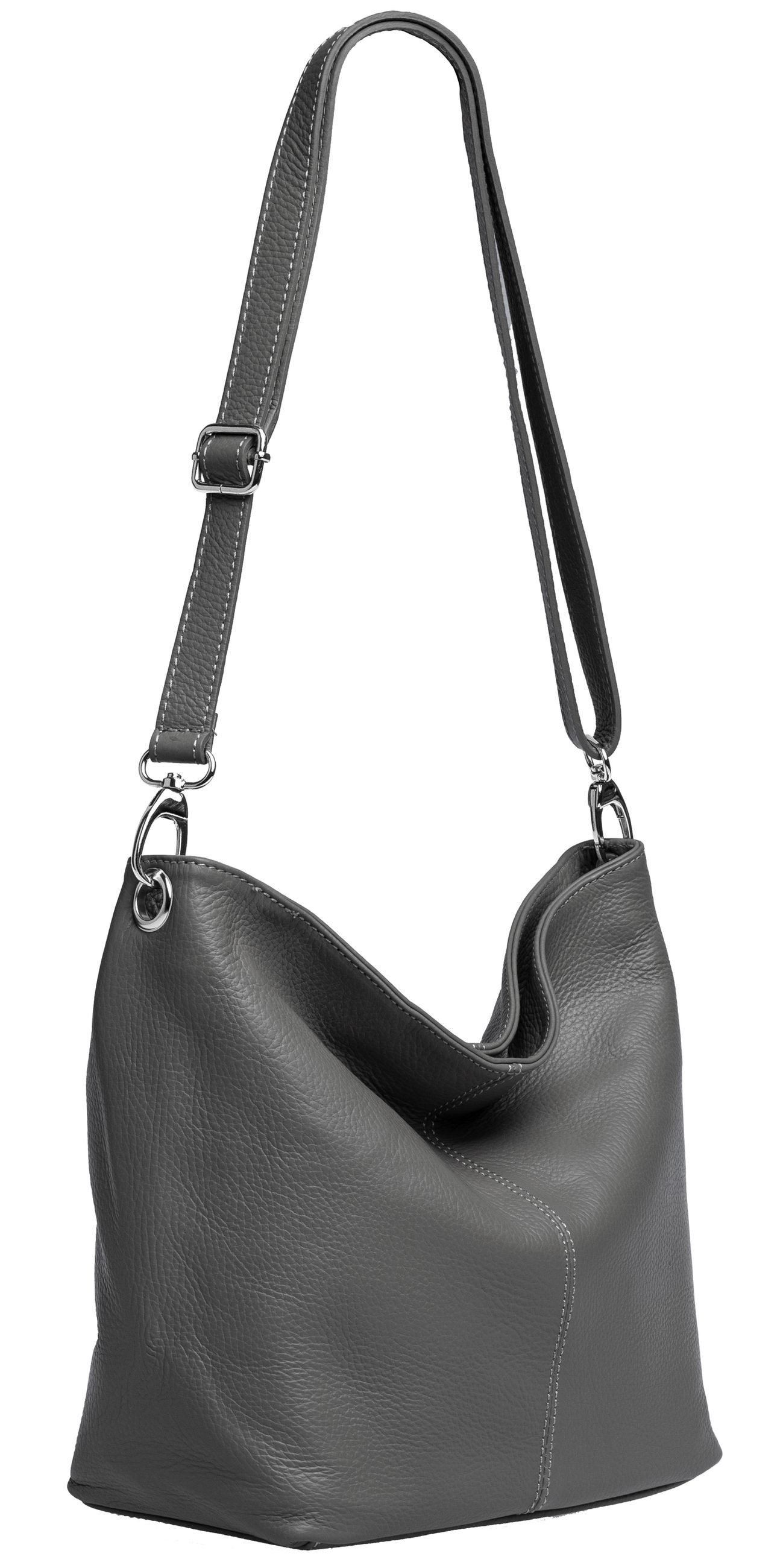 Caspar Schultertasche Klassische Damen Leder Handtasche günstig online kaufen