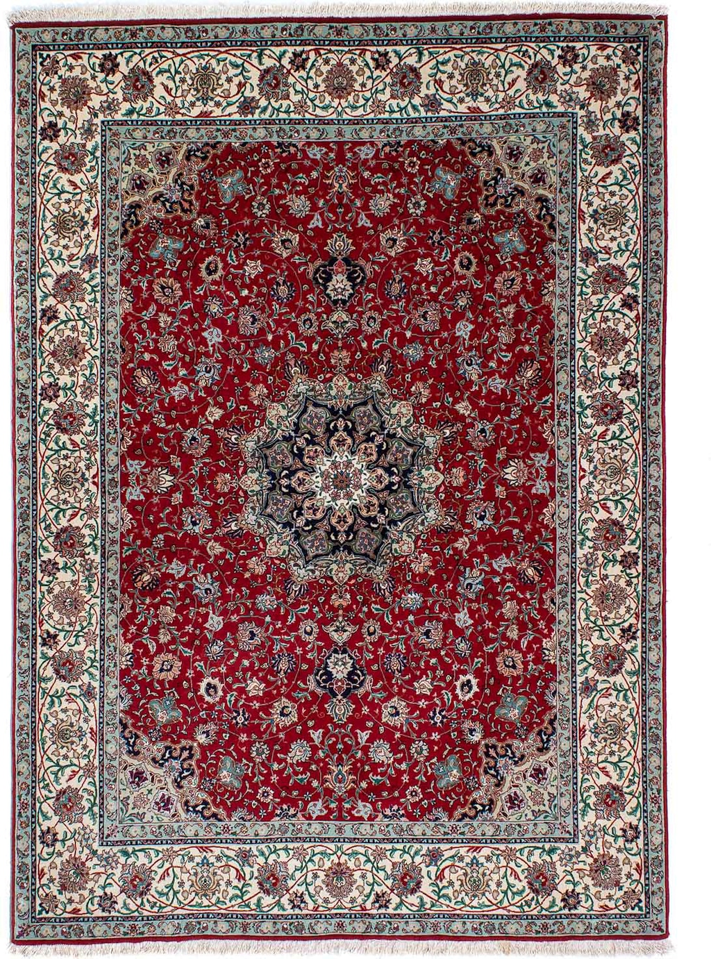 morgenland Orientteppich »Täbriz - 214 x 150 cm - dunkelrot«, rechteckig, W günstig online kaufen