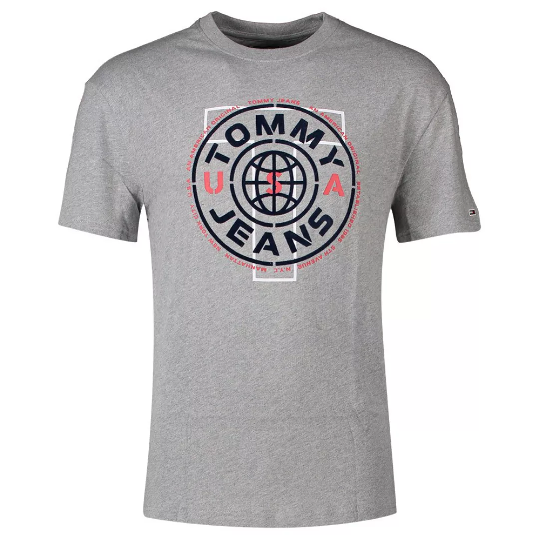 Tommy Jeans Circle Logo Kurzärmeliges T-shirt L Light Grey Heather günstig online kaufen