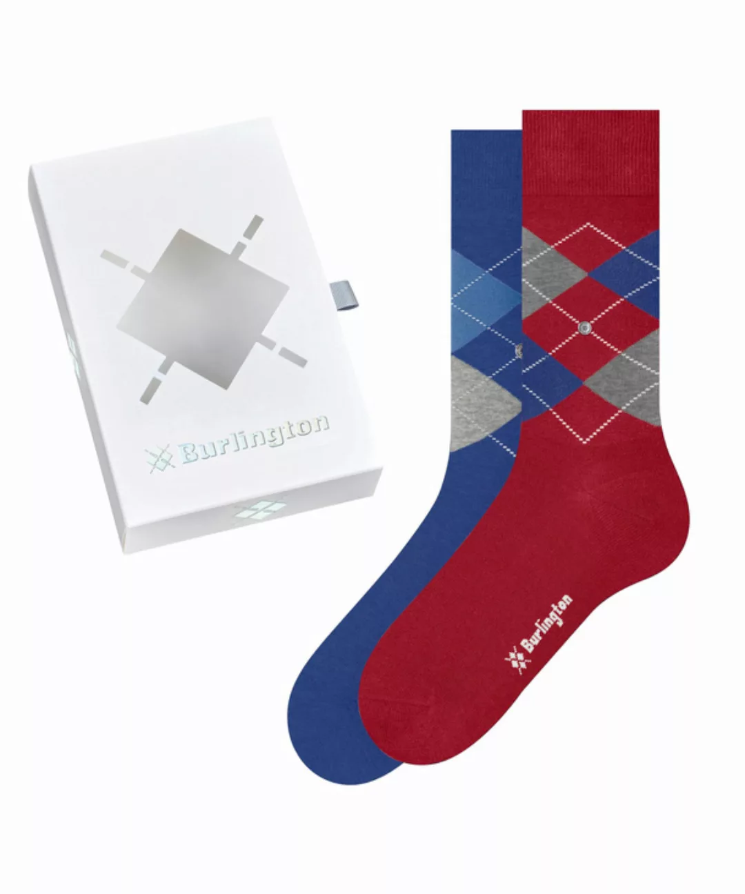 Burlington Basic Gift Box Herren Socken, 40-46, Mehrfarbig, Argyle, Baumwol günstig online kaufen