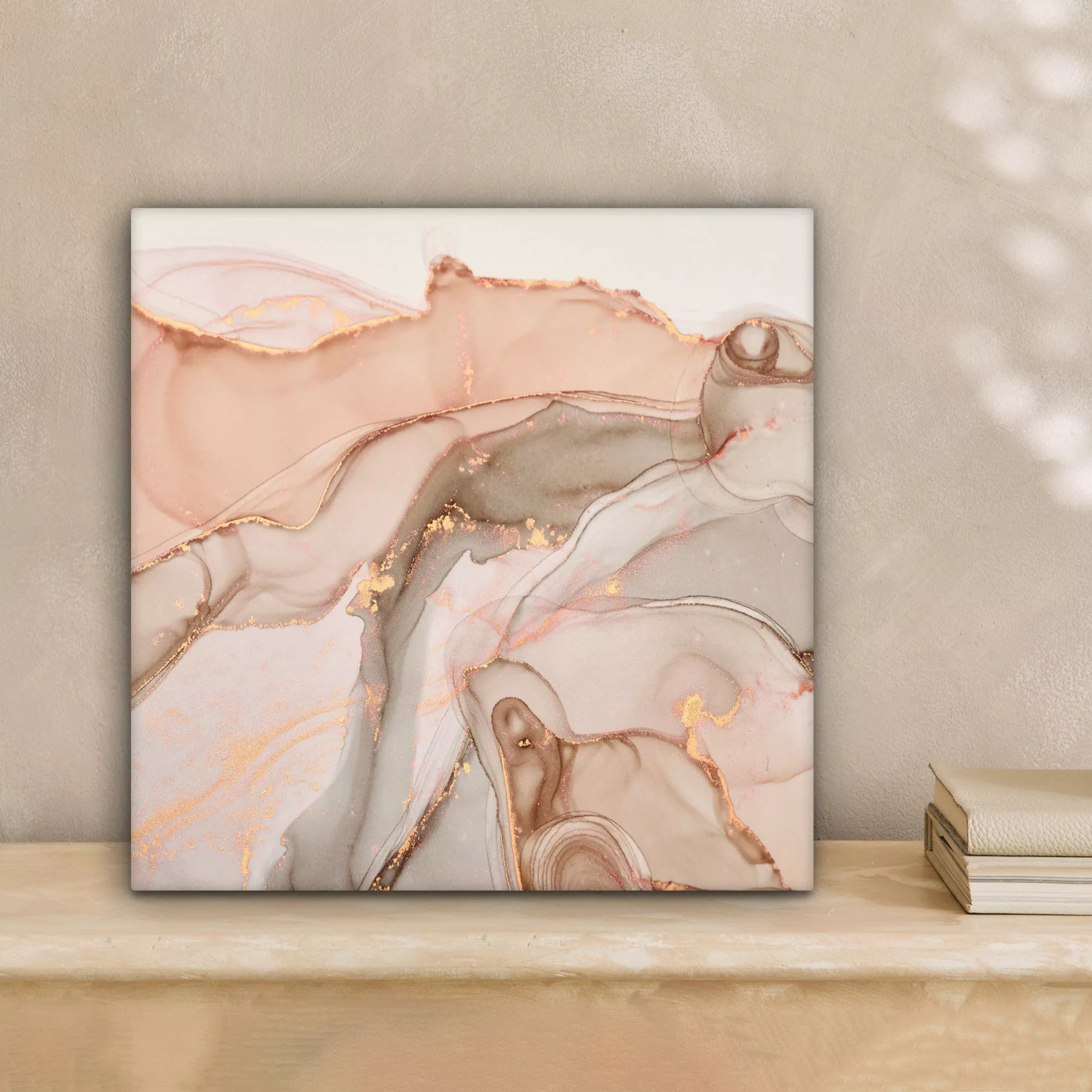 OneMillionCanvasses® Leinwandbild Marmor - Rosa - günstig online kaufen