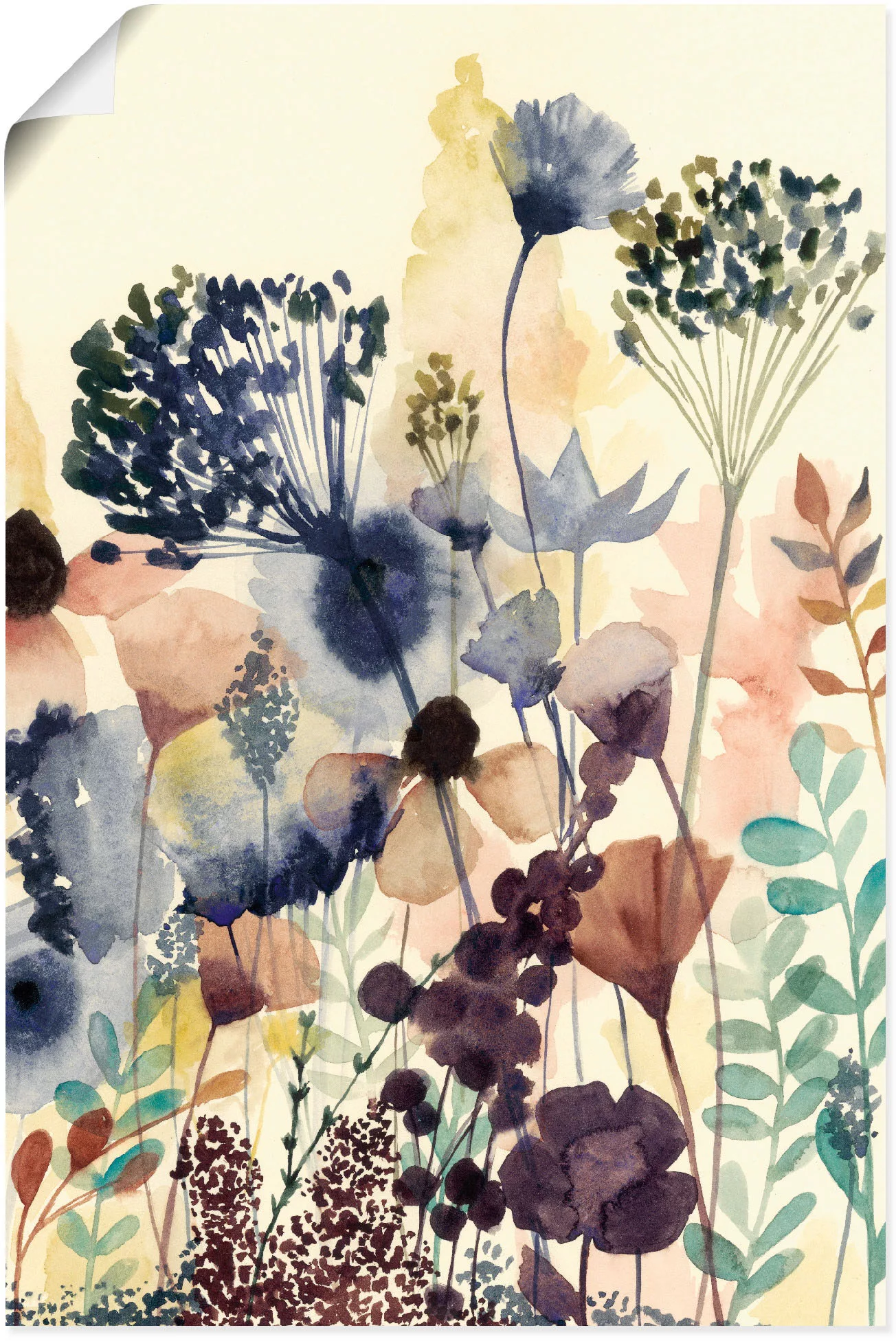 Artland Wandbild »Sonnengetrocknete Blüten II«, Blumenwiese, (1 St.) günstig online kaufen