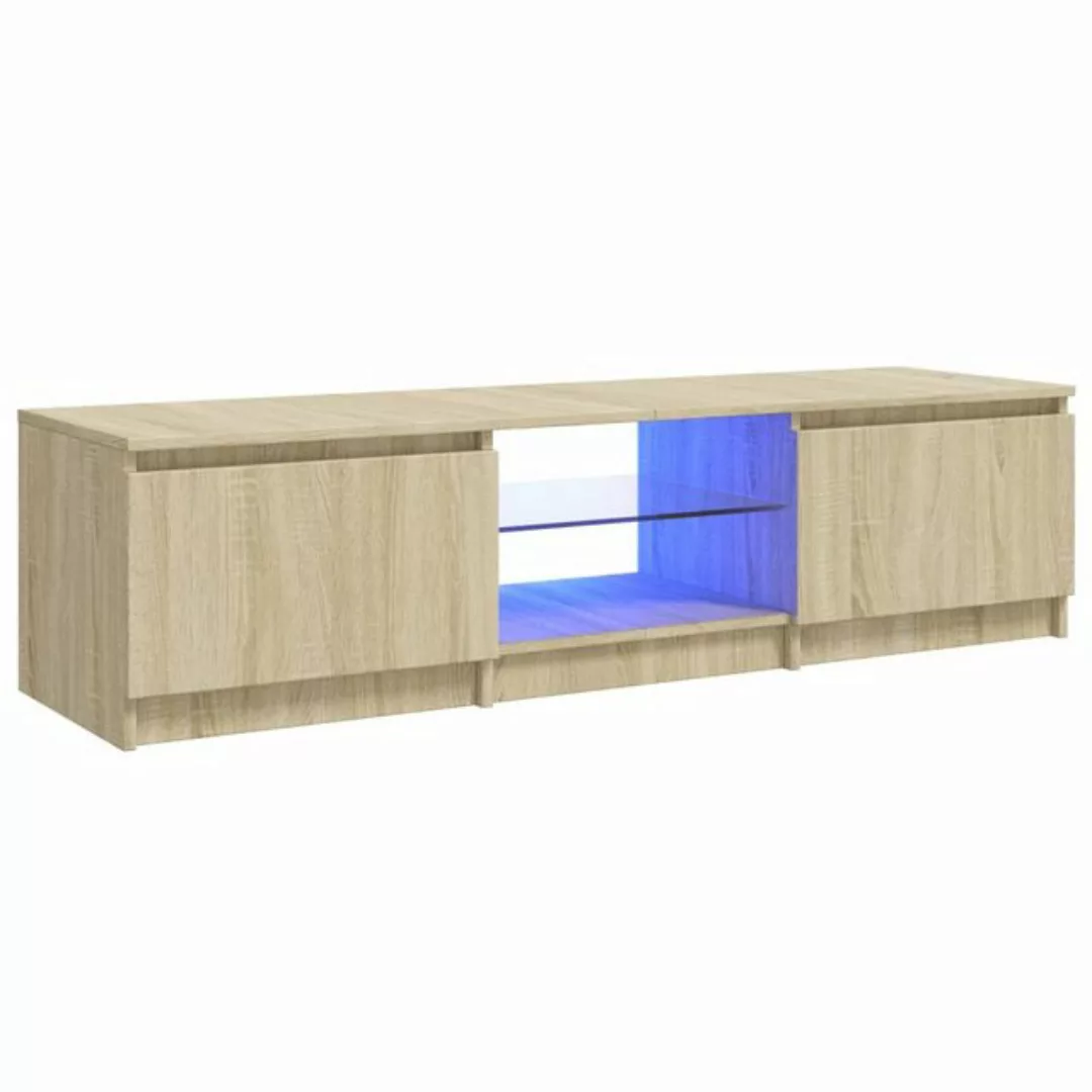 vidaXL TV-Schrank TV-Schrank mit LED Leuchten Sonoma Eiche 140x40x35,5 cm L günstig online kaufen