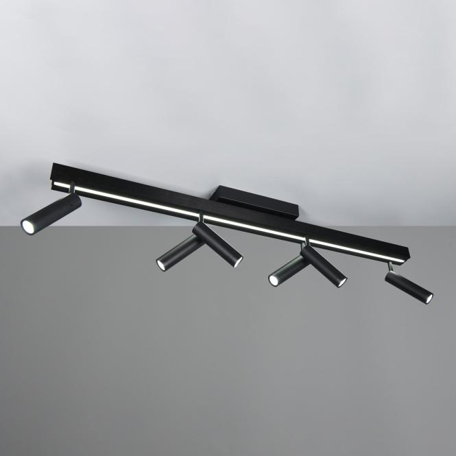 LED Deckenleuchte ausziehbar ca. 113-180 cm Matt 1 Stück Metall Schwarz günstig online kaufen