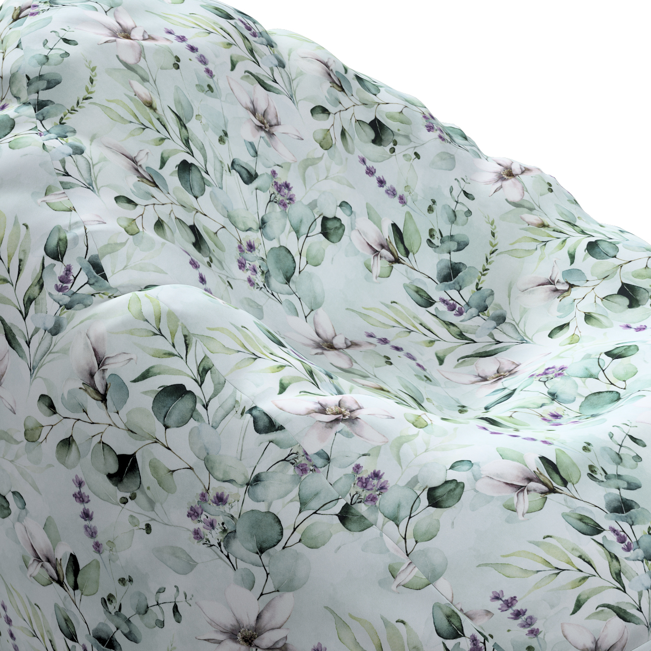 Bezug für Sitzsack, mintgrün-weiß, Bezug für Sitzsack Ø50 x 85 cm, Flowers günstig online kaufen