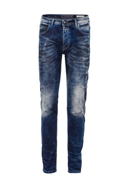 Cipo & Baxx Tapered-fit-Jeans Jeans mit cooler Waschung und Ziernähten, CD- günstig online kaufen