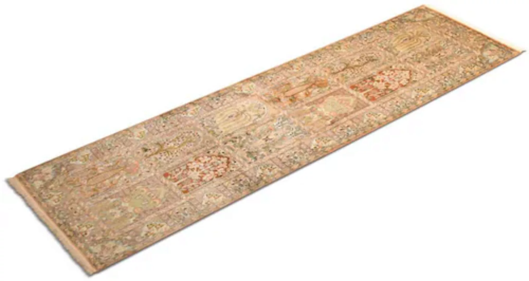 morgenland Läufer »Kaschmir Seide Teppich handgeknüpft braun«, rechteckig günstig online kaufen