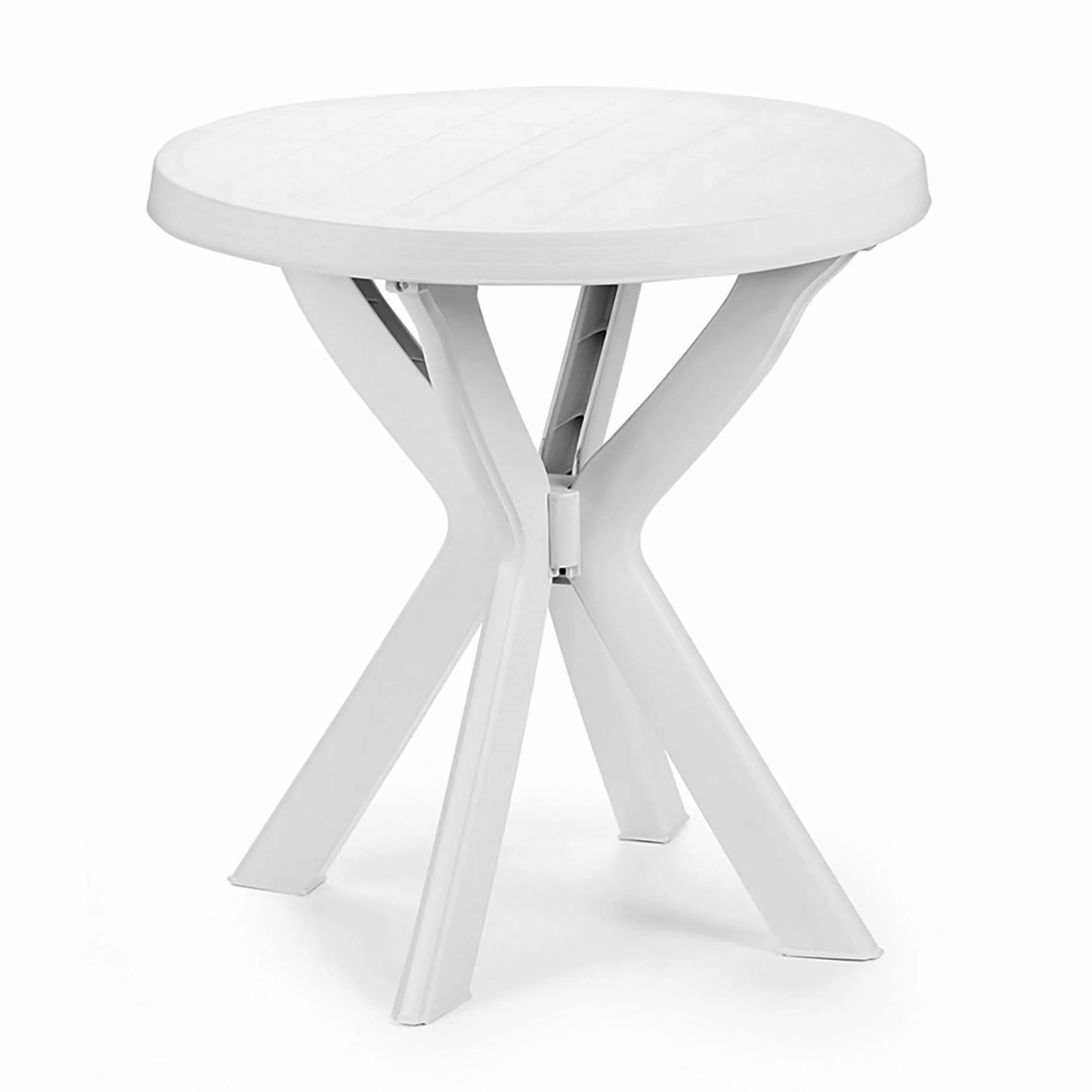 Spetebo Gartentisch Kunststoff Gartentisch rund anthrazit günstig online kaufen