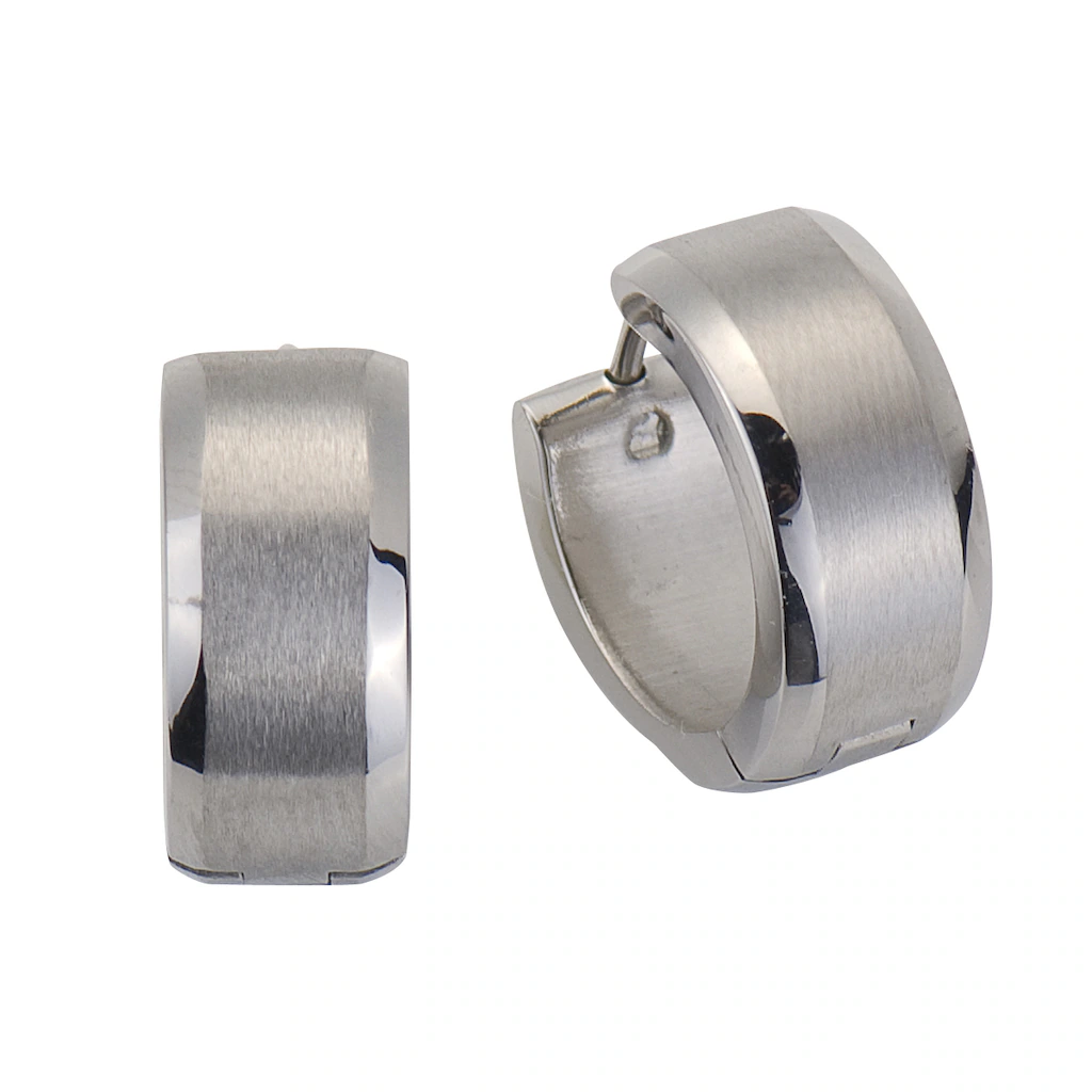 Zeeme Paar Creolen "Edelstahl matt Ø 16mm" günstig online kaufen
