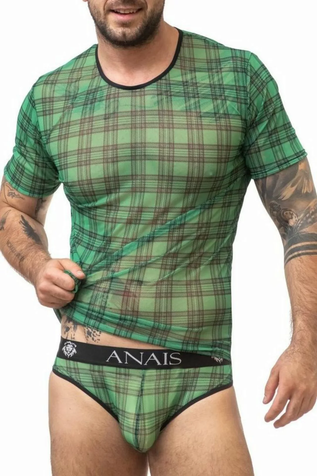 Anais for Men T-Shirt in grün/schwarz - M günstig online kaufen