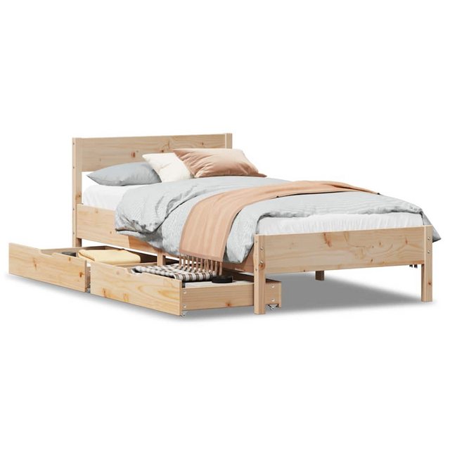 vidaXL Bett, Massivholzbett ohne Matratze 100x200 cm Kiefernholz günstig online kaufen