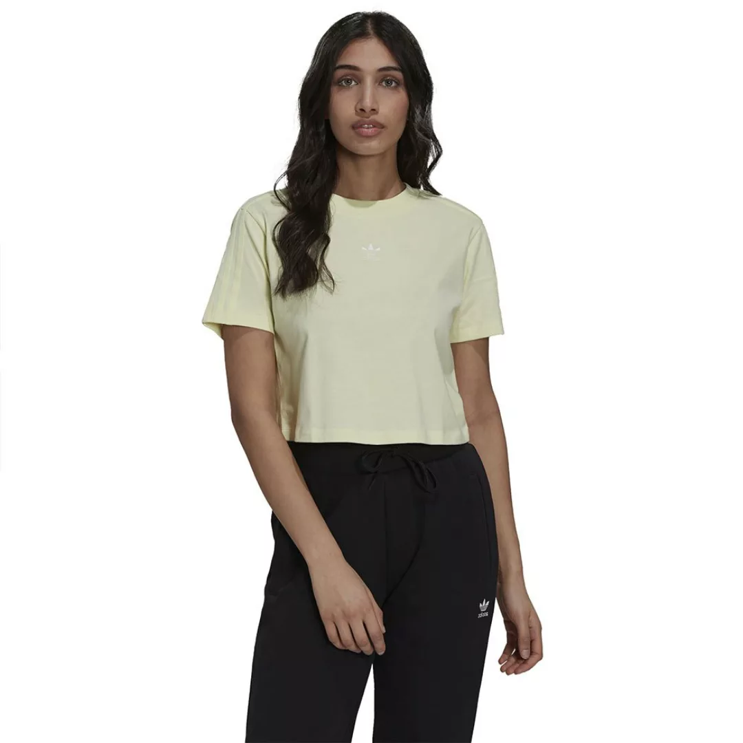 Adidas Originals Cropped Kurzarm T-shirt 30 Haze Yellow günstig online kaufen