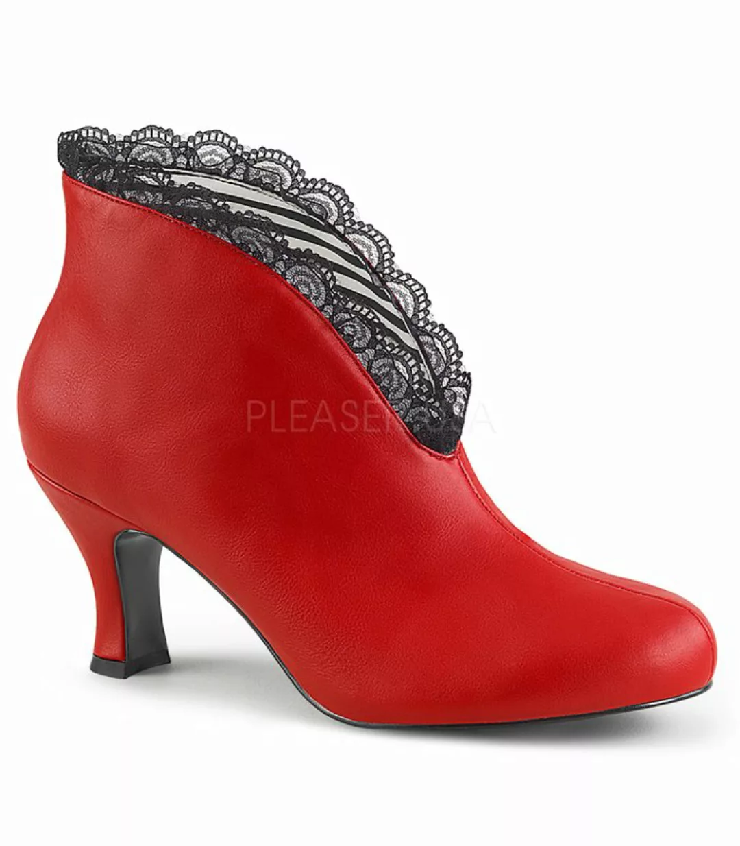 Pleaser Stiefeletten JENNA-105 Rot (Schuhgröße: EUR 40) günstig online kaufen
