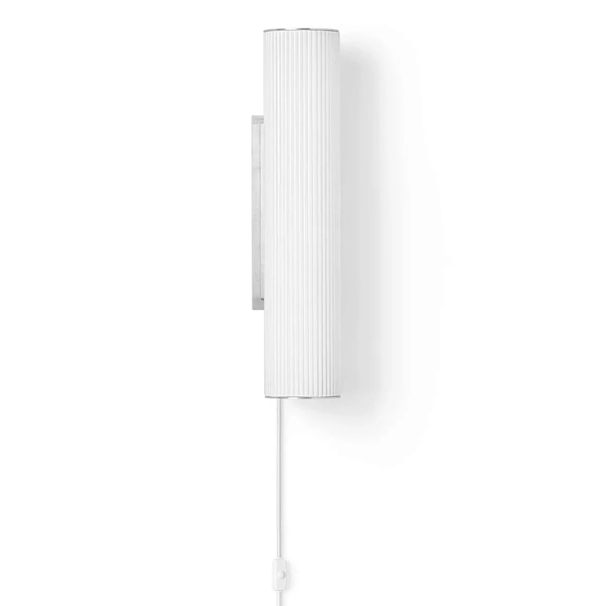Vuelta LED Wandleuchte mit Stromkabel Small / L 40 cm - Ferm Living - Weiß günstig online kaufen